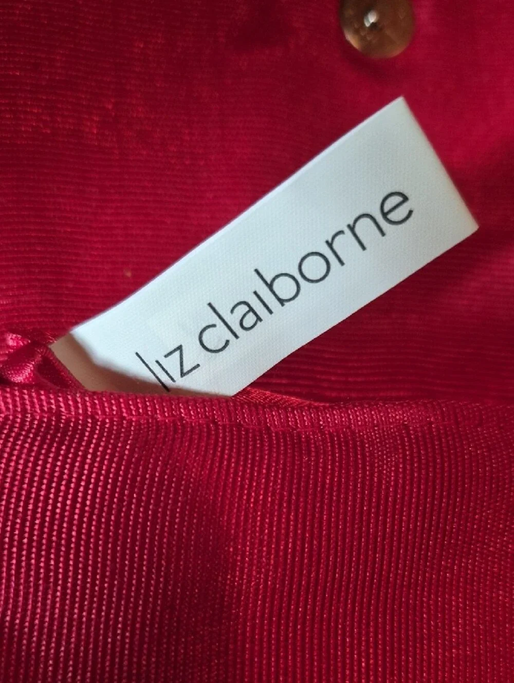 Liz Claiborne Red Beaded Monogram Wristlet Clutch